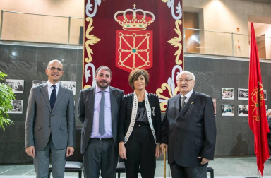 Fotografías del acto institucional de conmemoración del 40 aniversario de las primeras elecciones democráticas que ha tenido lugar en el Parlamento de Navarra.