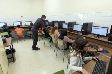 Alumnado del Colegio Público Juan de Jerusalén de Cabanillas durante una jornada lectiva.