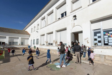Alumnado del Colegio Público Juan de Jerusalén de Cabanillas durante una jornada lectiva.