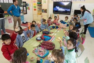 Alumnado del Colegio Público Juan de Jerusalén de Cabanillas durante una jornada lectiva.