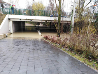 Fotos enviadas por los lectores de Diario de Navarra de las inundaciones de este viernes en Navarra.