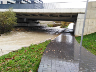 Fotos enviadas por los lectores de Diario de Navarra de las inundaciones de este viernes en Navarra.