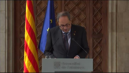 Torra: “A mí no me inhabilitará un tribunal con motivaciones políticas”