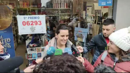 Alegría en Martín Azpilicueta tras vender el 6.293, quinto premio