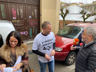 El tercer premio, el 750, deja cinco millones de euros en la calle Aldapa, en Pamplona