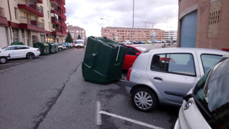 Fotos de las incidencias del viento por la borrasca Elsa en Navarra
