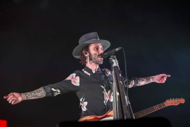Imágenes del concierto que Leiva ofreció en el Navarra Arena en Pamplona.