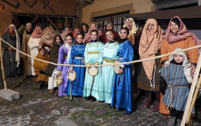 Imágenes del belén viviente de la localidad de San Adrián.