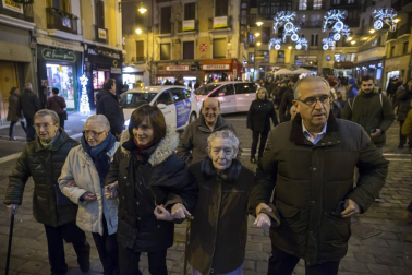 Todas las fotos de la vuelta en taxi de los internos de distintas residencias de Pamplona