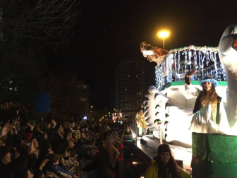 La cabalgata, en las calles de Pamplona.