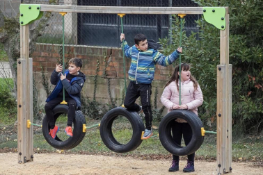 Alumnado del CPRicardo Campano de Viana durante una jornada lectiva