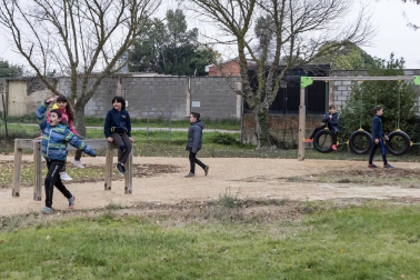 Alumnado del CPRicardo Campano de Viana durante una jornada lectiva