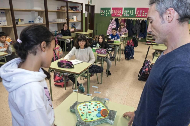 Alumnado del CPRicardo Campano de Viana durante una jornada lectiva