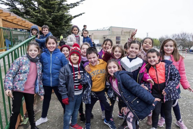 Alumnado del CPRicardo Campano de Viana durante una jornada lectiva