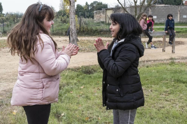 Alumnado del CPRicardo Campano de Viana durante una jornada lectiva