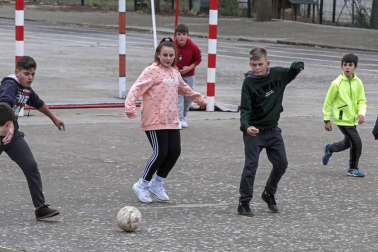 Alumnado del CPRicardo Campano de Viana durante una jornada lectiva
