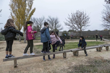 Alumnado del CPRicardo Campano de Viana durante una jornada lectiva