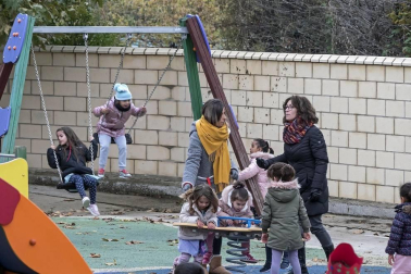Alumnado del CPRicardo Campano de Viana durante una jornada lectiva