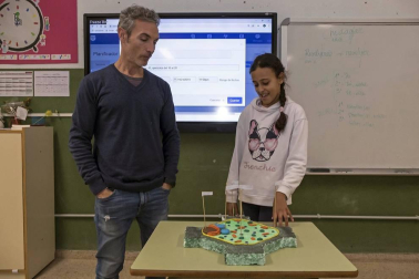 Alumnado del CPRicardo Campano de Viana durante una jornada lectiva