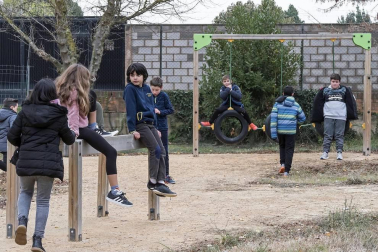 Alumnado del CPRicardo Campano de Viana durante una jornada lectiva