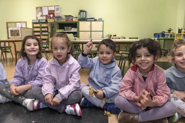 Alumnado del CPRicardo Campano de Viana durante una jornada lectiva