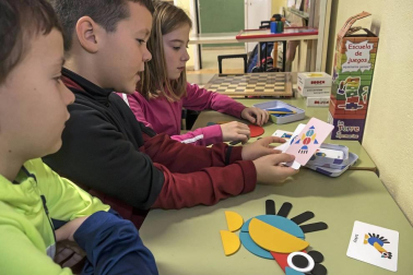 Alumnado del CPRicardo Campano de Viana durante una jornada lectiva