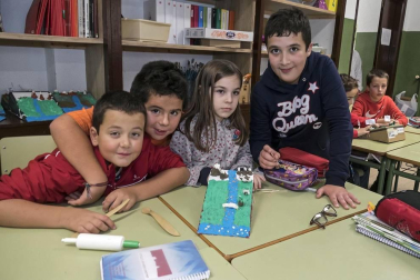 Alumnado del CPRicardo Campano de Viana durante una jornada lectiva