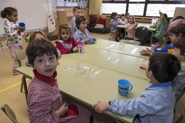 Alumnado del CPRicardo Campano de Viana durante una jornada lectiva