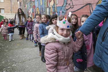 Alumnado del CPRicardo Campano de Viana durante una jornada lectiva