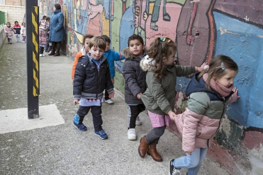 Alumnado del CPRicardo Campano de Viana durante una jornada lectiva