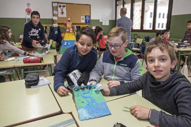 Alumnado del CPRicardo Campano de Viana durante una jornada lectiva