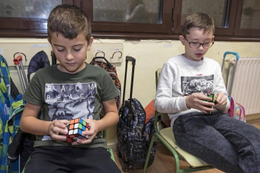 Alumnado del CPRicardo Campano de Viana durante una jornada lectiva