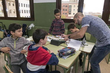 Alumnado del CPRicardo Campano de Viana durante una jornada lectiva