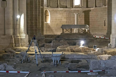 Fotos de las excavaciones arqueológicas en el Monasterio de Irache
