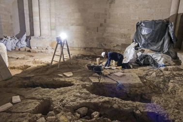 Fotos de las excavaciones arqueológicas en el Monasterio de Irache