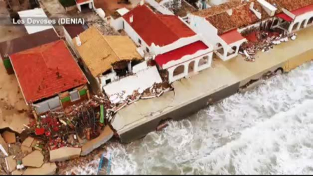 La destrucción provocada por Gloria en Denia y Jávea, a vista de dron
