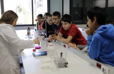 Alumnos del IESO Pero de Atarrabia durante una jornada lectiva.