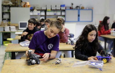 Alumnos del IESO Pero de Atarrabia durante una jornada lectiva.