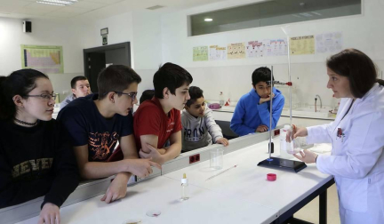 Alumnos del IESO Pero de Atarrabia durante una jornada lectiva.