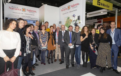 La presidenta del Gobierno de Navarra, María Chivite, ha presidido este viernes el acto institucional del Día de Navarra en el pabellón de la Comunidad Foral en la Feria Internacional de Turismo (FITUR).