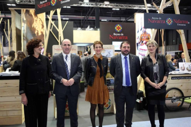 La presidenta del Gobierno de Navarra, María Chivite, ha presidido este viernes el acto institucional del Día de Navarra en el pabellón de la Comunidad Foral en la Feria Internacional de Turismo (FITUR).