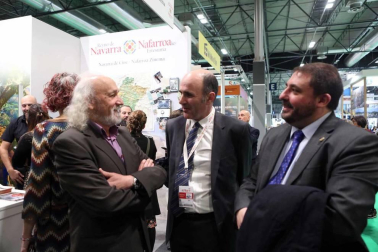 La presidenta del Gobierno de Navarra, María Chivite, ha presidido este viernes el acto institucional del Día de Navarra en el pabellón de la Comunidad Foral en la Feria Internacional de Turismo (FITUR).