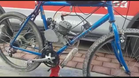 Detenido en Noáin por circular con una bici con motor de fabricación casera