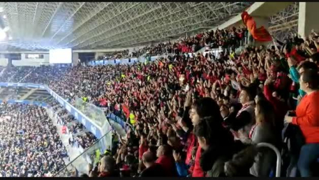 Afición de Osasuna en el Reale Arena