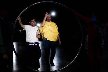 Imágenes de los desfiles de la segunda jornada de la pasarela de moda Mercedes-Benz Fashion Week en Madrid.