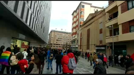 Vídeo de la manifestación de la huelga abertzale al lado de El Corte Inglés