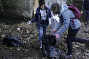 400 voluntarios, convocados por Alianza por el Clima, limpiaron el Arga.
