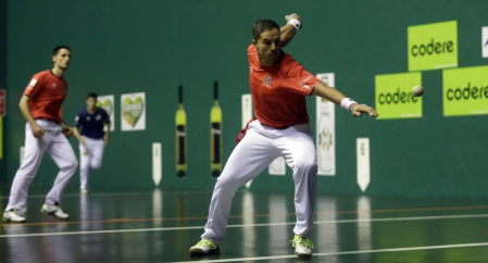Imágenes del partido entre Ezkurdia-Galarza y Olaizola-Albisu