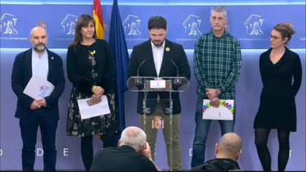 ERC, JxCat, la CUP, EH Bildu y el BNG plantan al rey en el arranque de la XIV legislatura