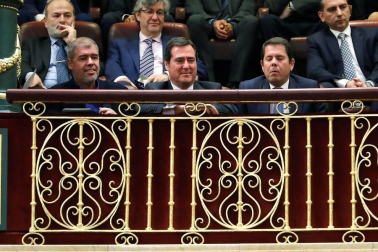 La familia real al completo ha presidido este lunes la sesión solemne de la apertura de la XIV Legislatura.